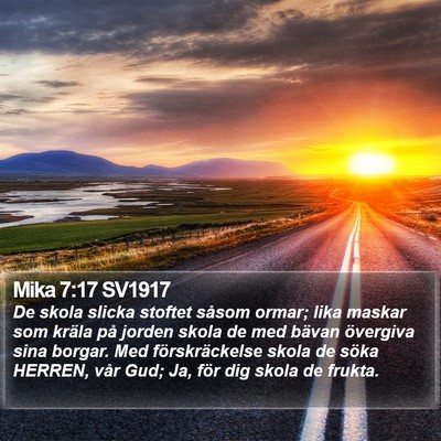 Mika 7:17 SV1917 Bible Verse Image