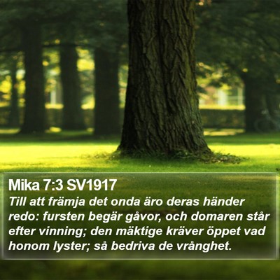 Mika 7:3 SV1917 Bible Verse Image
