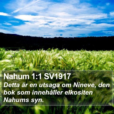 Nahum 1:1 SV1917 Bible Verse Image