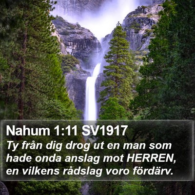 Nahum 1:11 SV1917 Bible Verse Image