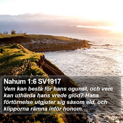 Nahum 1:6 SV1917 Bible Verse Image
