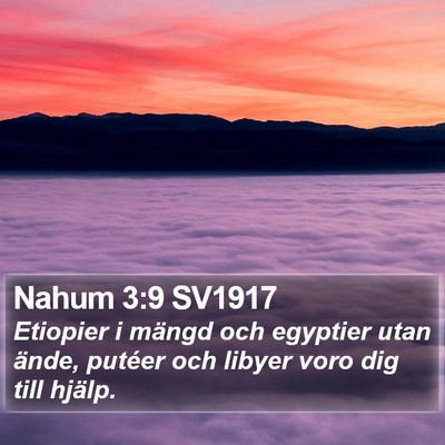 Nahum 3:9 SV1917 Bible Verse Image