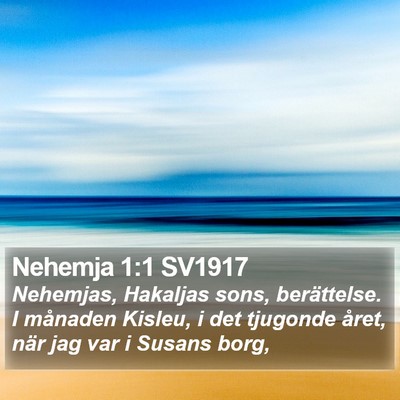 Nehemja 1:1 SV1917 Bible Verse Image