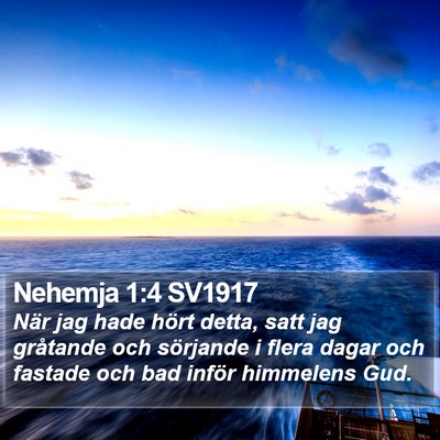 Nehemja 1:4 SV1917 Bible Verse Image