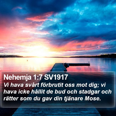 Nehemja 1:7 SV1917 Bible Verse Image
