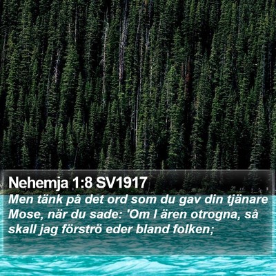 Nehemja 1:8 SV1917 Bible Verse Image