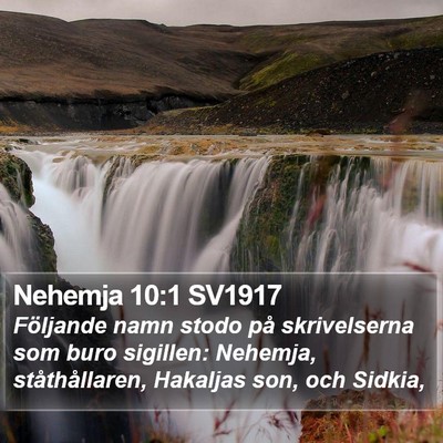 Nehemja 10:1 SV1917 Bible Verse Image
