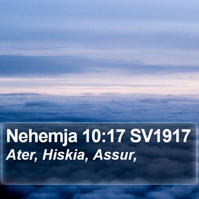 Nehemja 10:17 SV1917 Bible Verse Image