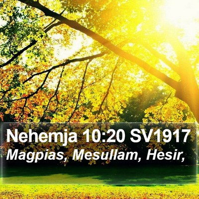 Nehemja 10:20 SV1917 Bible Verse Image