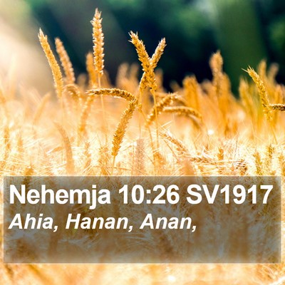 Nehemja 10:26 SV1917 Bible Verse Image