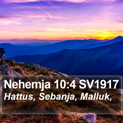 Nehemja 10:4 SV1917 Bible Verse Image