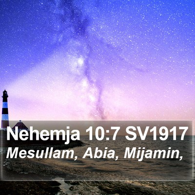 Nehemja 10:7 SV1917 Bible Verse Image