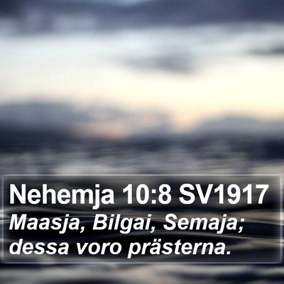 Nehemja 10:8 SV1917 Bible Verse Image