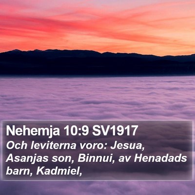 Nehemja 10:9 SV1917 Bible Verse Image