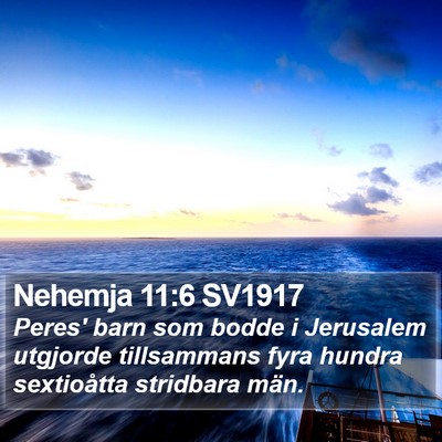 Nehemja 11:6 SV1917 Bible Verse Image