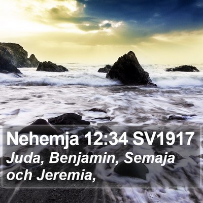 Nehemja 12:34 SV1917 Bible Verse Image