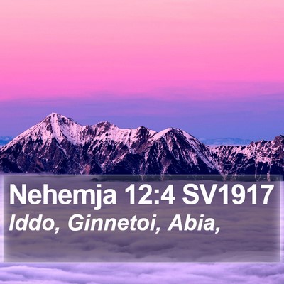 Nehemja 12:4 SV1917 Bible Verse Image