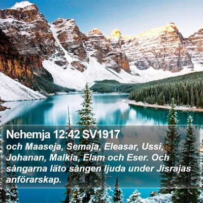 Nehemja 12:42 SV1917 Bible Verse Image