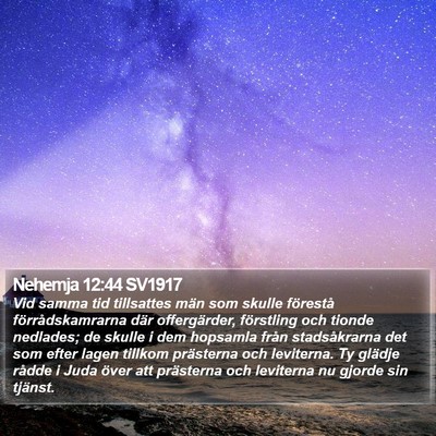 Nehemja 12:44 SV1917 Bible Verse Image