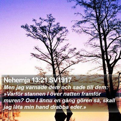 Nehemja 13:21 SV1917 Bible Verse Image