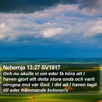Nehemja 13:27 SV1917 Bible Verse Image