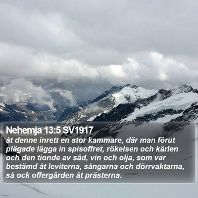 Nehemja 13:5 SV1917 Bible Verse Image