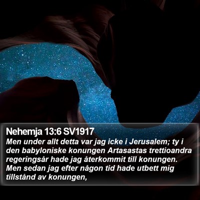 Nehemja 13:6 SV1917 Bible Verse Image