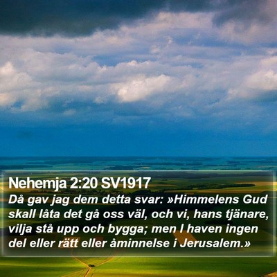 Nehemja 2:20 SV1917 Bible Verse Image