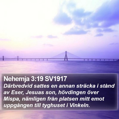 Nehemja 3:19 SV1917 Bible Verse Image