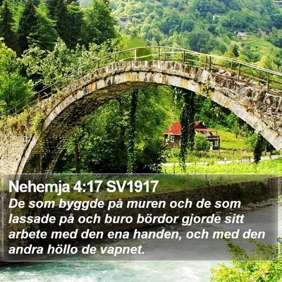 Nehemja 4:17 SV1917 Bible Verse Image