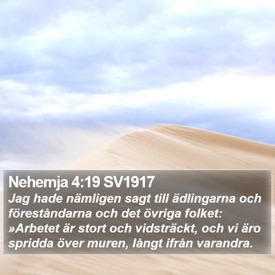 Nehemja 4:19 SV1917 Bible Verse Image