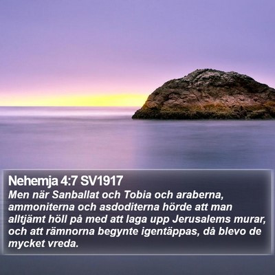 Nehemja 4:7 SV1917 Bible Verse Image