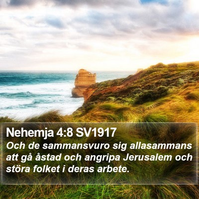 Nehemja 4:8 SV1917 Bible Verse Image