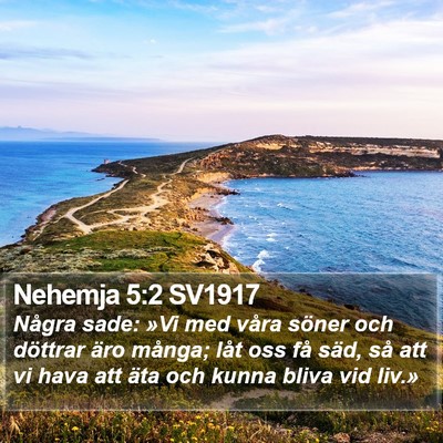 Nehemja 5:2 SV1917 Bible Verse Image