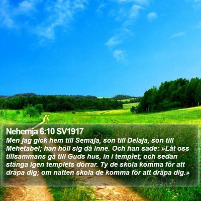 Nehemja 6:10 SV1917 Bible Verse Image