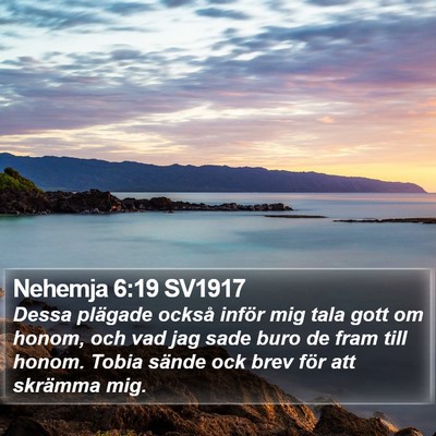 Nehemja 6:19 SV1917 Bible Verse Image