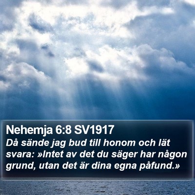 Nehemja 6:8 SV1917 Bible Verse Image