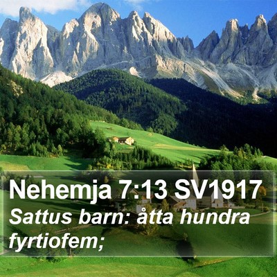 Nehemja 7:13 SV1917 Bible Verse Image