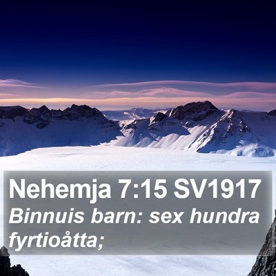 Nehemja 7:15 SV1917 Bible Verse Image