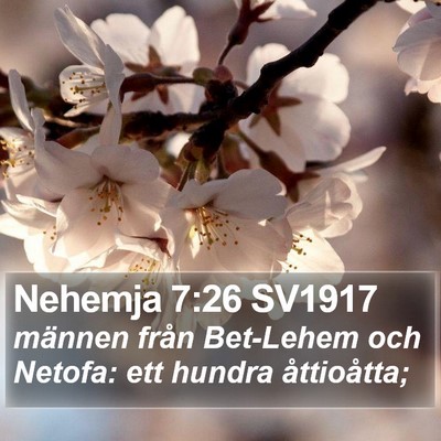Nehemja 7:26 SV1917 Bible Verse Image