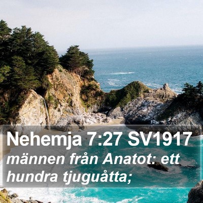 Nehemja 7:27 SV1917 Bible Verse Image