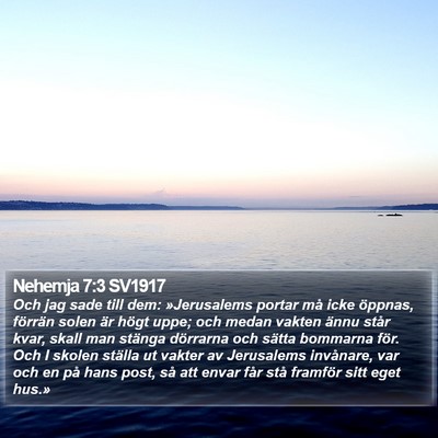 Nehemja 7:3 SV1917 Bible Verse Image