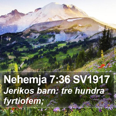 Nehemja 7:36 SV1917 Bible Verse Image