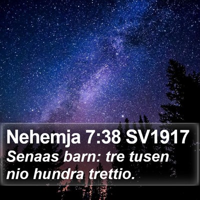 Nehemja 7:38 SV1917 Bible Verse Image