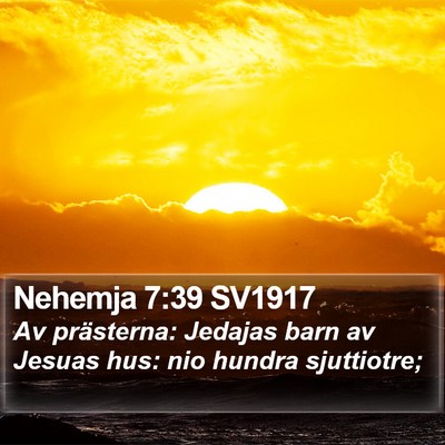 Nehemja 7:39 SV1917 Bible Verse Image