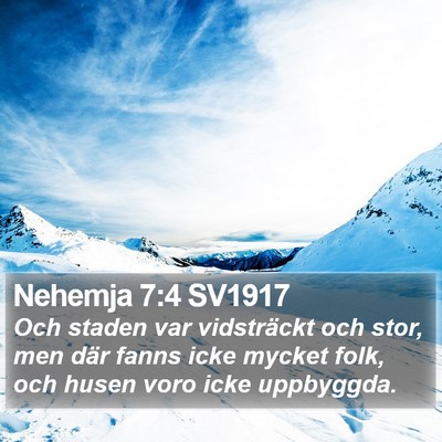 Nehemja 7:4 SV1917 Bible Verse Image