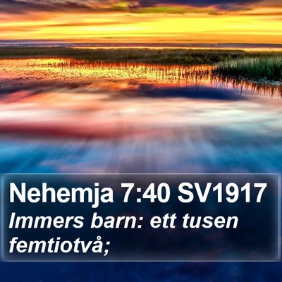Nehemja 7:40 SV1917 Bible Verse Image