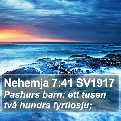 Nehemja 7:41 SV1917 Bible Verse Image