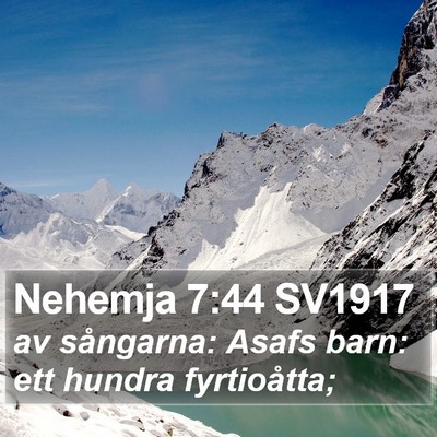 Nehemja 7:44 SV1917 Bible Verse Image