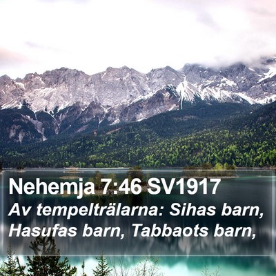 Nehemja 7:46 SV1917 Bible Verse Image